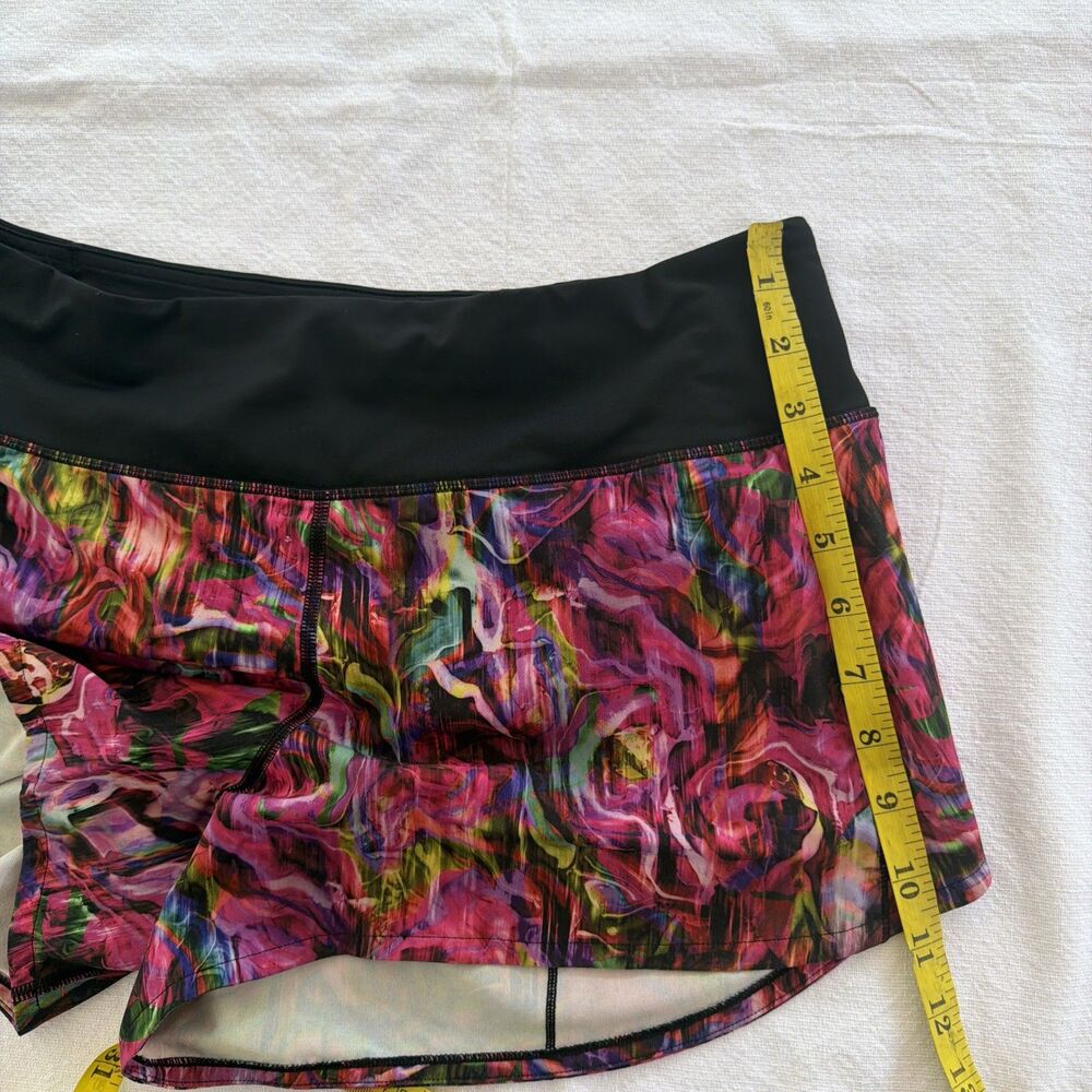 Lululemon Speed Up Short Multicolor Abstract Floral Running Shorts Womens 10 - Picture 15 of 15
